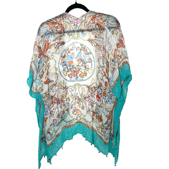 Soft Surroundings Women’s Eloise Floral Open Front Kimono Size S/M - Picture 4 of 10